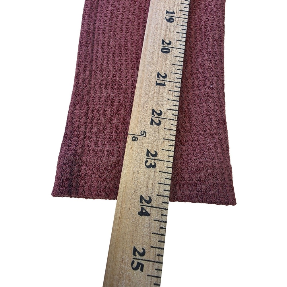 Torrid Burgundy Waffle Knit Lace Trim Long Sleeve Top Plus Size 1 - Picture 10 of 10